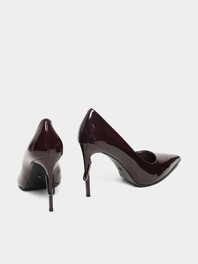 Туфли женские всесезонные, цвет бордовый, натуральная лаковая кожа 944215 | 3