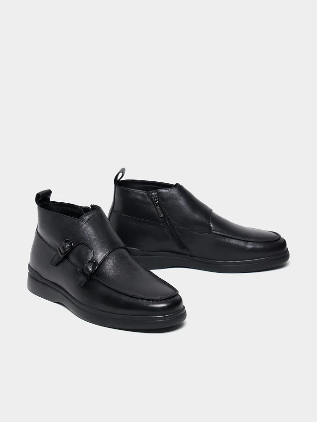 Ботинки мужские зимние, цвет черный, натуральная кожа M801218M | 3