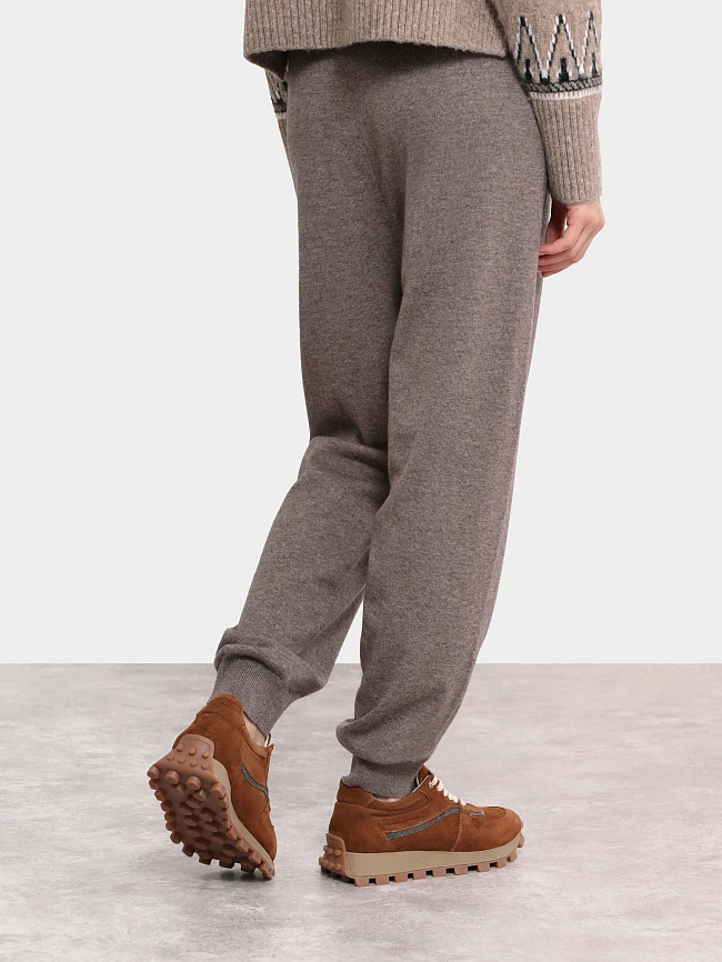 Кроссовки женские демисезонные, цвет коричневый, натуральный спилок 136585 | 9