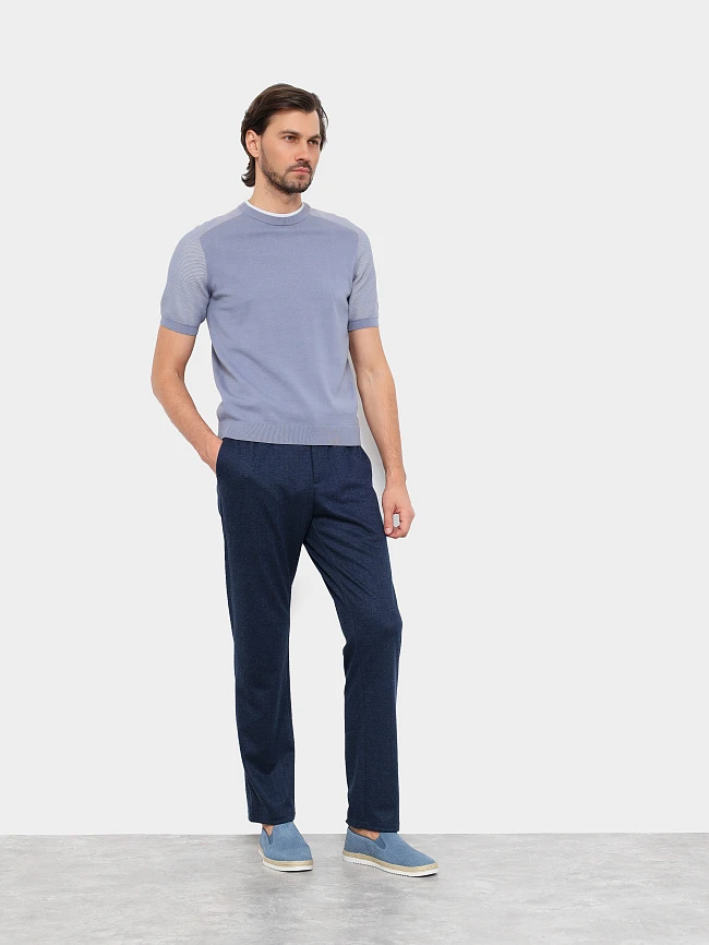 Слипоны мужские демисезон; лето;, цвет голубой, натуральный спилок M801332 | 8