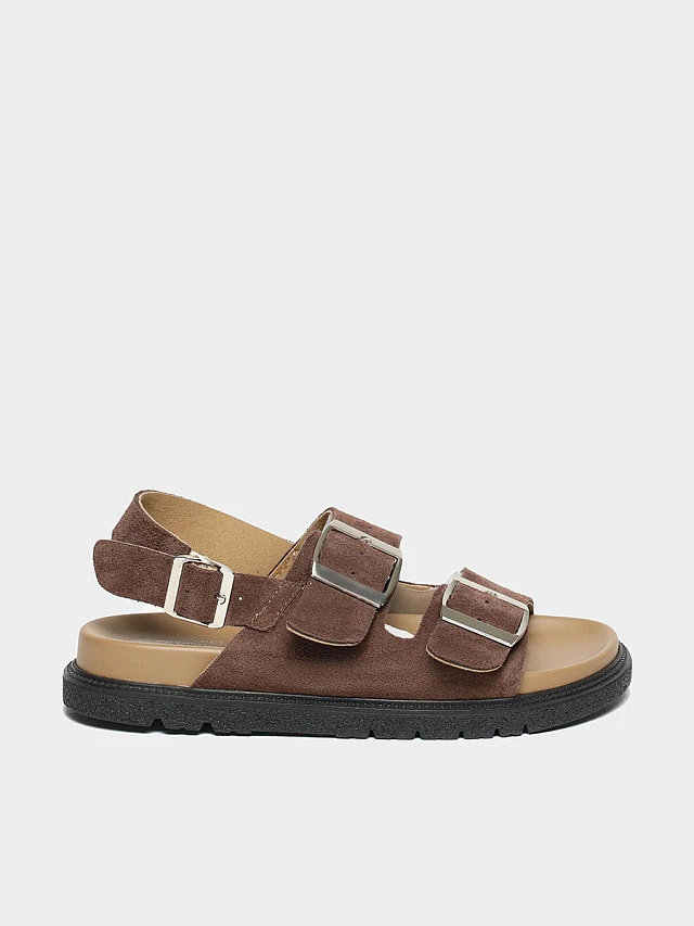 Сандалии женские летние, цвет коричневый, натуральный спилок 7210582 | 1