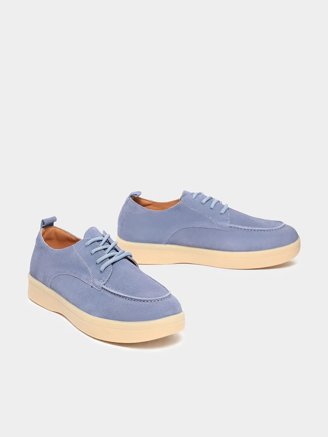 Полуботинки мужские демисезонные, цвет синий, натуральный спилок M8590061 | 3