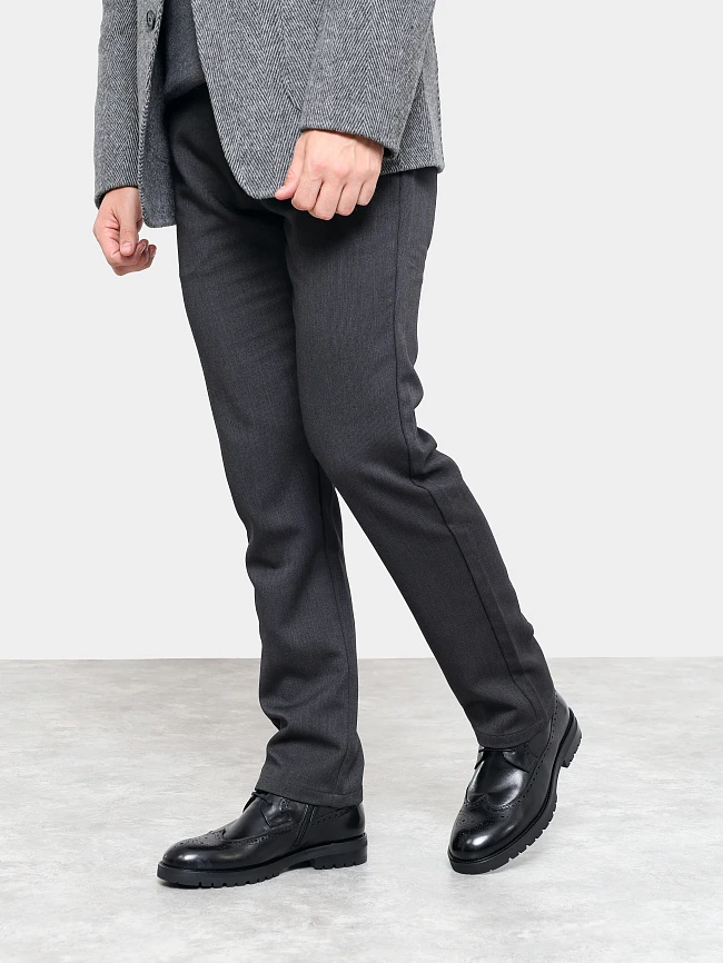 Ботинки мужские демисезонные, цвет черный, натуральная кожа M262022 | 7