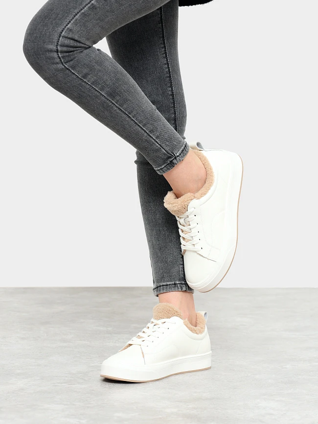 Кеды женские зимние, цвет белый, искусственная кожа 3630310M | 9