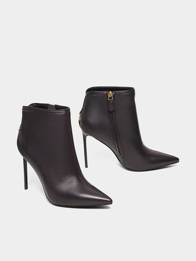 Ботильоны женские всесезонные, цвет фиолетовый, натуральная кожа 1494649 | 3