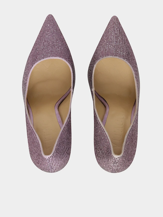 Туфли женские всесезонные, цвет сиреневый, натуральный велюр 494417 | 5