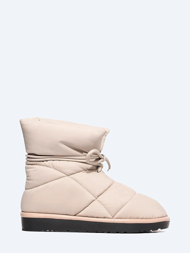 Полусапоги женские демисезонные, цвет бежевый, текстиль 1221204 | 1