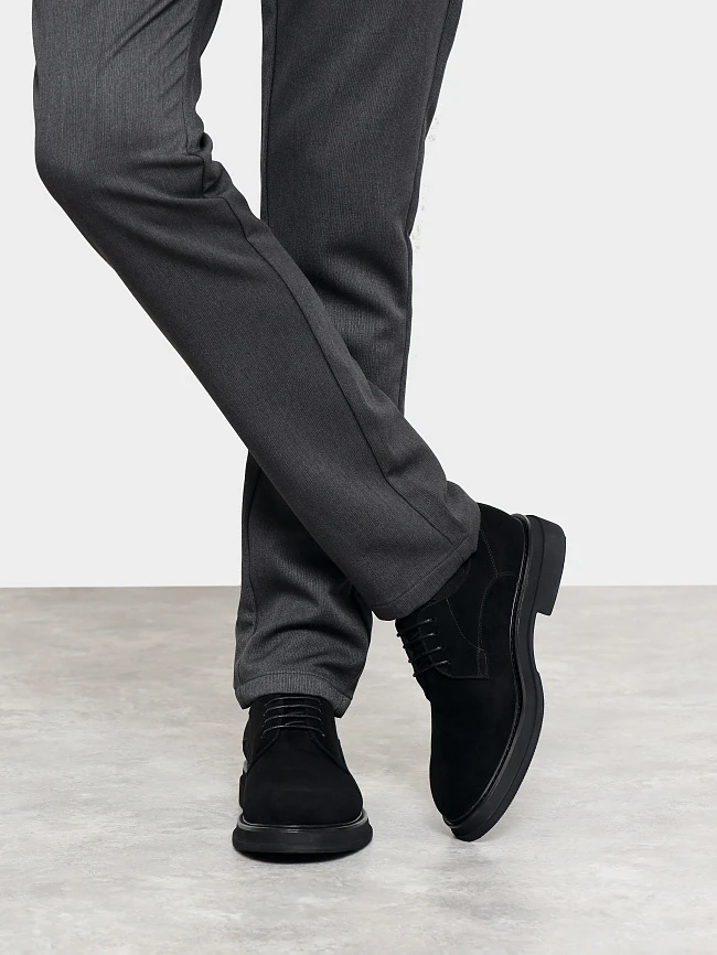 Полуботинки мужские всесезонные, цвет черный, натуральный велюр M1022904 | 9