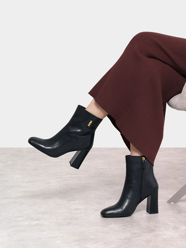 Полусапоги женские демисезонные, цвет черный, натуральная кожа 1493680 | 11