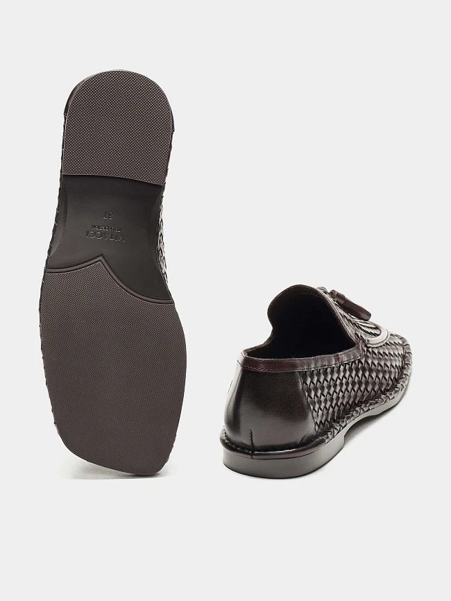 Лоферы женские всесезонные, цвет коричневый, натуральная кожа 1821793 | 3