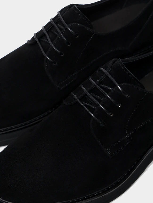 Полуботинки мужские всесезонные, цвет черный, натуральный велюр M1022904 | 6