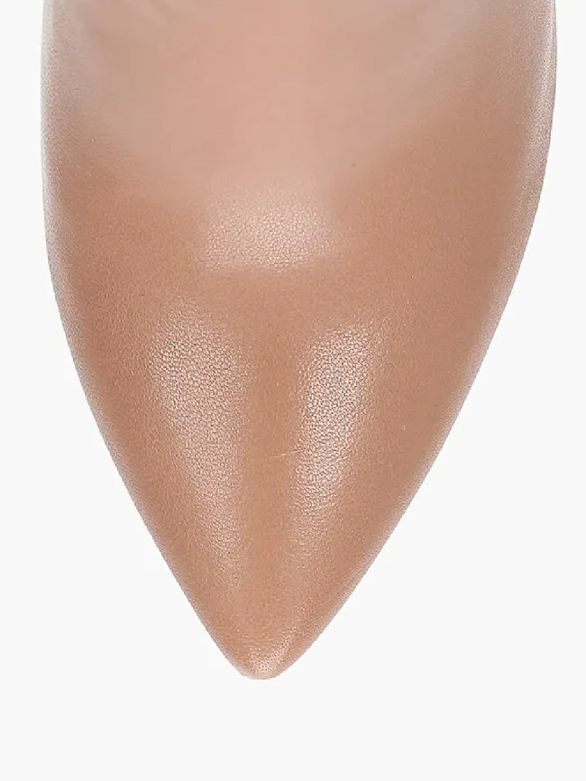 Ботфорты женские демисезонные, цвет бежевый, натуральная кожа 492551P4 | 4