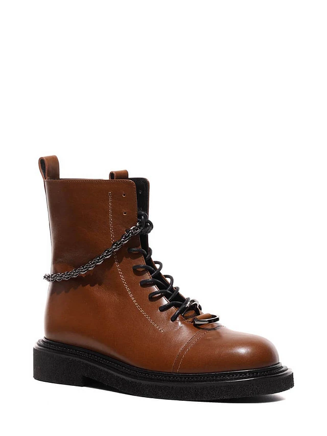 Ботинки 198042 женские цвет рыжий, натуральная кожа 198042          | 1