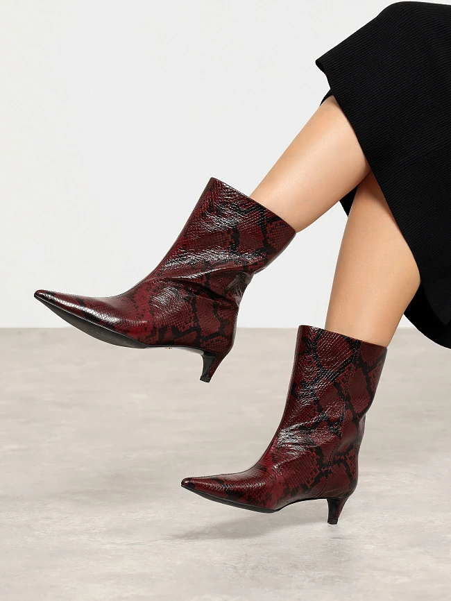 Полусапоги женские всесезонные, цвет бордовый, натуральная кожа 1494677 | 7