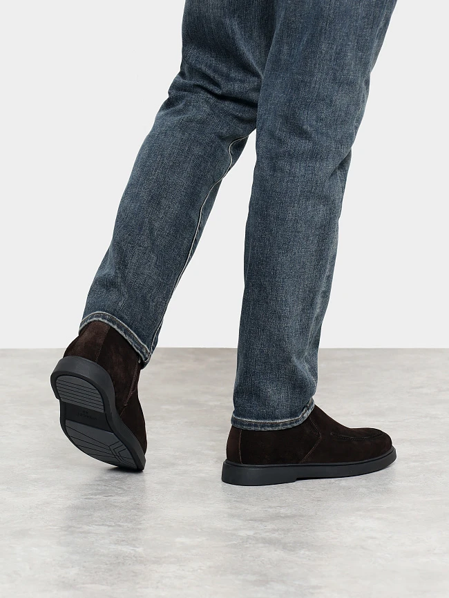 Ботинки мужские зимние, цвет коричневый, натуральный спилок M801244M | 8