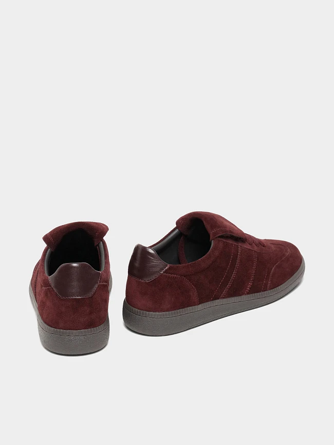 Кеды женские демисезонные, цвет бордовый, натуральный спилок 1013719 | 4