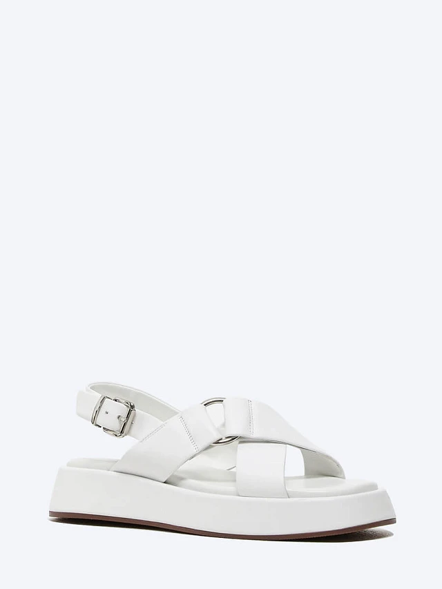 Сандалии женские летние, цвет белый, натуральная кожа 1820655 | 5