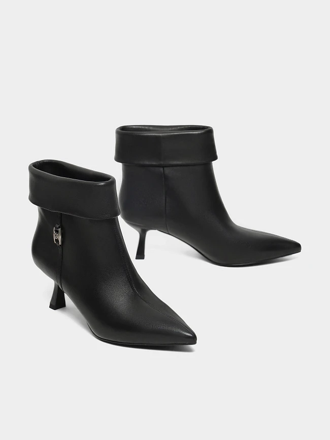 Полусапоги женские всесезонные, цвет черный, натуральная кожа 1013771 | 3