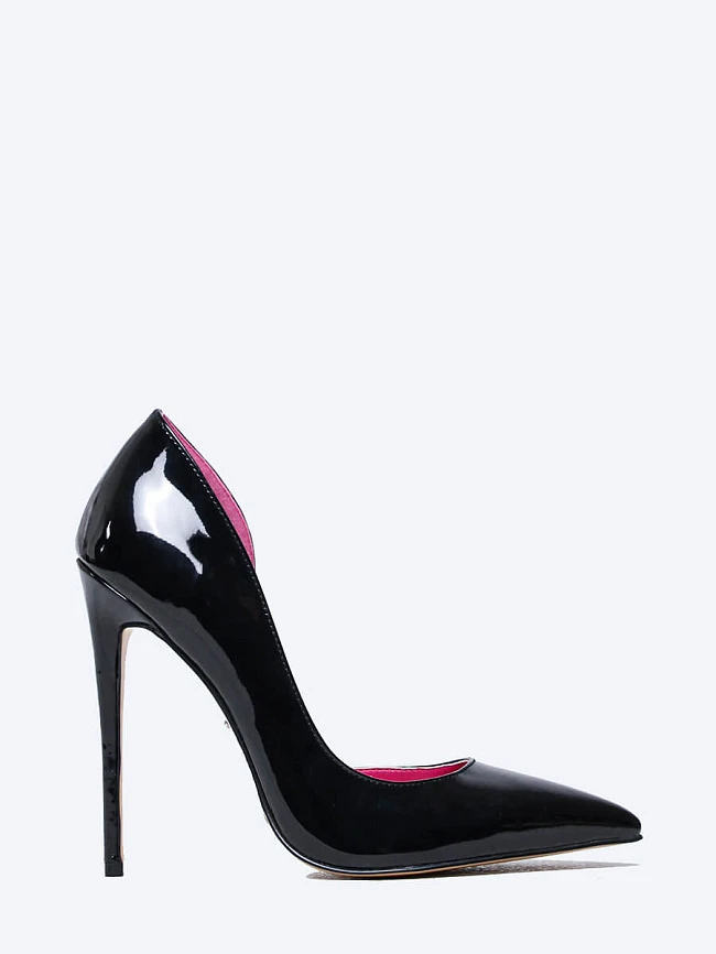 Туфли женские всесезонные, цвет черный, искусственная лаковая кожа 6550103 | 2