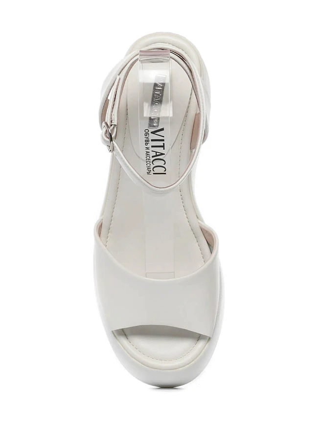 Босоножки 1395558 женские цвет белый, натуральная кожа и полимерные материалы 1395558         | 4