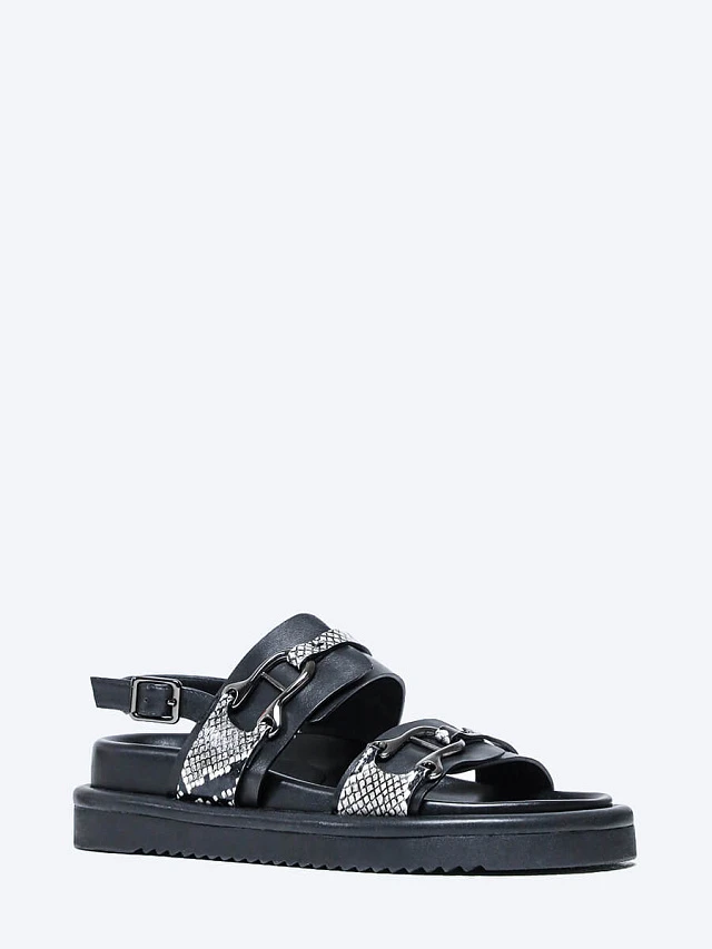 Сандалии женские летние, цвет черный, натуральная кожа 944104 | 1