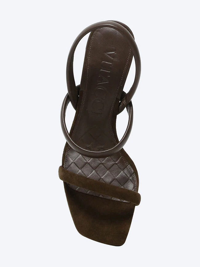 Босоножки женские летние, цвет коричневый, натуральная кожа/натуральный велюр 1493435 | 4