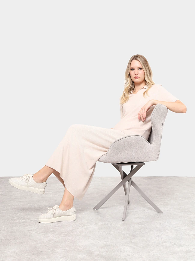 Полуботинки женские всесезонные, цвет молочный, натуральная кожа и полимерные материалы 6810045 | 12