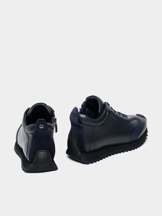 Ботинки мужские демисезонные, цвет синий, натуральная кожа/натуральный спилок M1782594 | 4