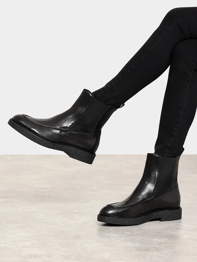 Ботинки женские демисезонные, цвет черный, натуральная кожа 1821509 | 7