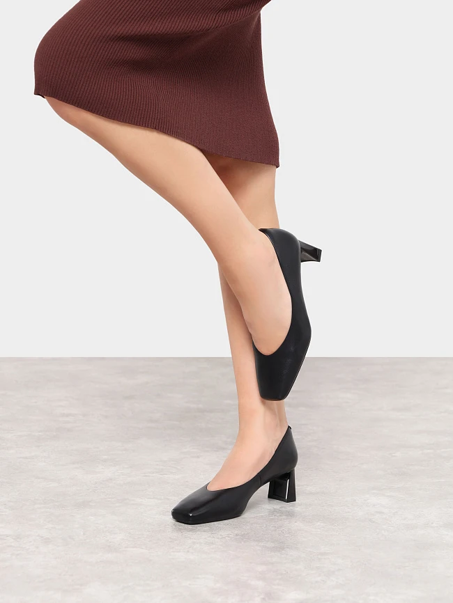 Туфли женские всесезонные, цвет черный, натуральная кожа 7210264 | 9