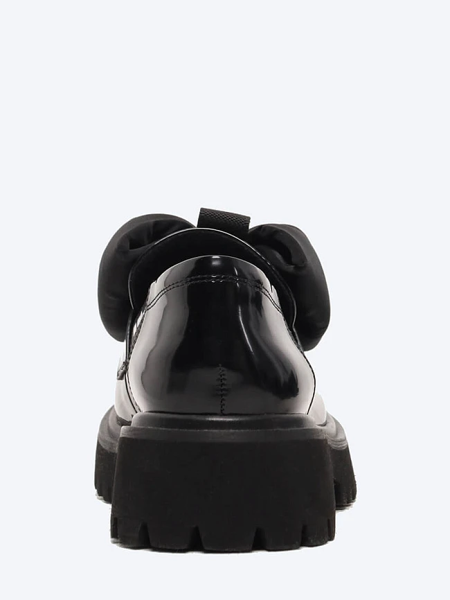 Лоферы женские всесезонные, цвет черный, натуральная кожа и полимерные материалы 1849389-1 | 5