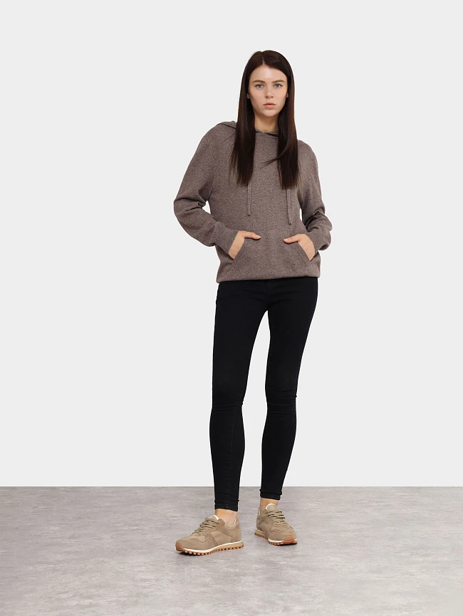 Кроссовки женские демисезонные, цвет мокко, натуральный спилок/текстиль 3630203 | 12