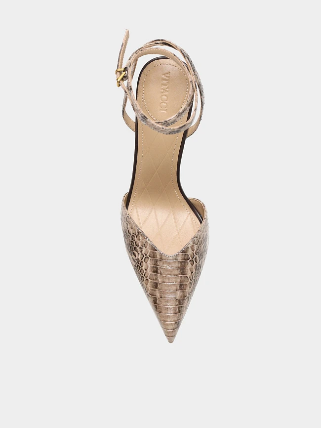 Туфли женские летние, цвет коричневый, натуральная кожа 1495149 | 4