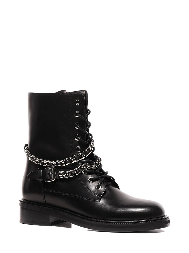 Ботинки 141453 женские цвет черный, натуральная кожа 141453          | 1