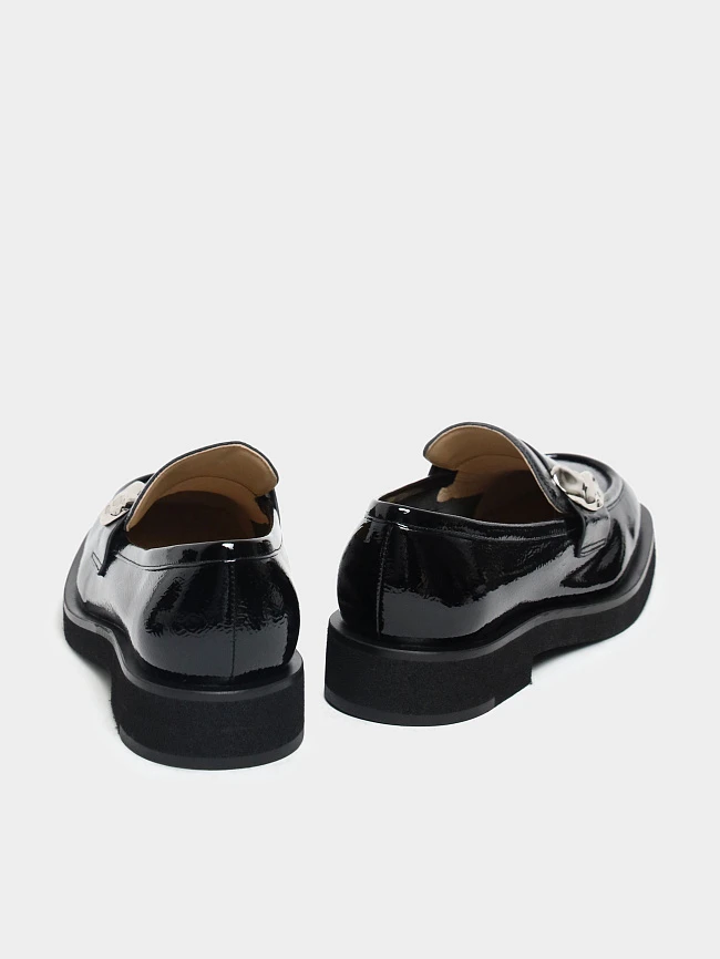 Лоферы женские всесезонные, цвет черный, натуральный наплак 1820664 | 4