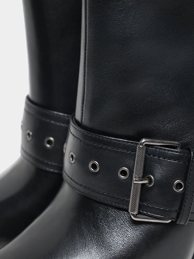 Полусапоги женские демисезонные, цвет черный, натуральная кожа 1493728 | 7