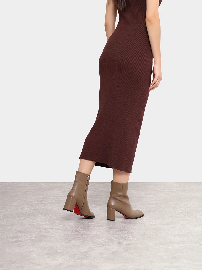 Полусапоги женские демисезонные, цвет коричневый, натуральный велюр 495612 | 7