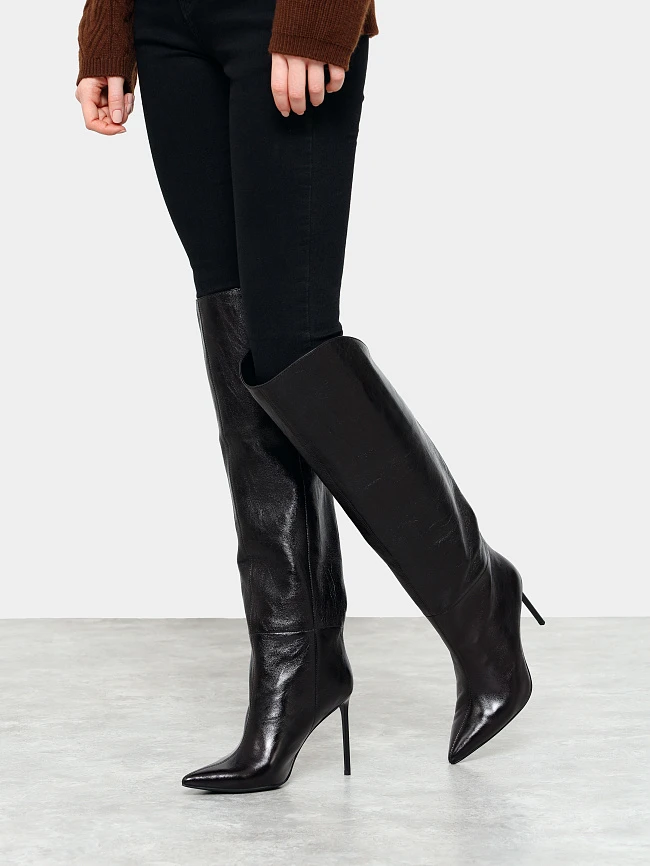 Сапоги женские демисезонные, цвет бордовый, натуральная кожа 1494628 | 7