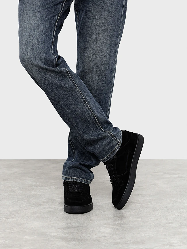 Кеды мужские зимние, цвет черный, натуральный спилок M253853M | 8