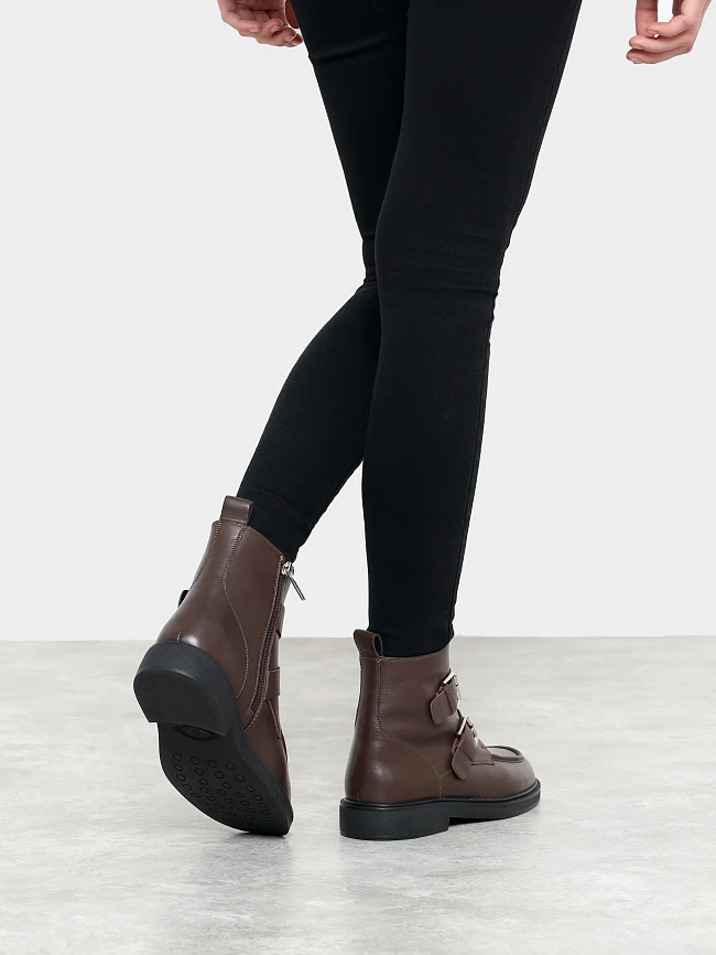 Ботинки женские зимние, цвет коричневый, натуральная кожа 7210319M | 8