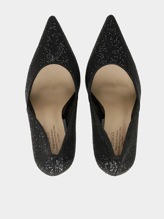 Туфли женские всесезонные, цвет черный, искусственный велюр 2680040 | 5