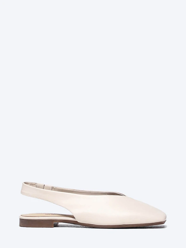 Туфли женские летние, цвет молочный, натуральная кожа и полимерные материалы 1849738 | 2