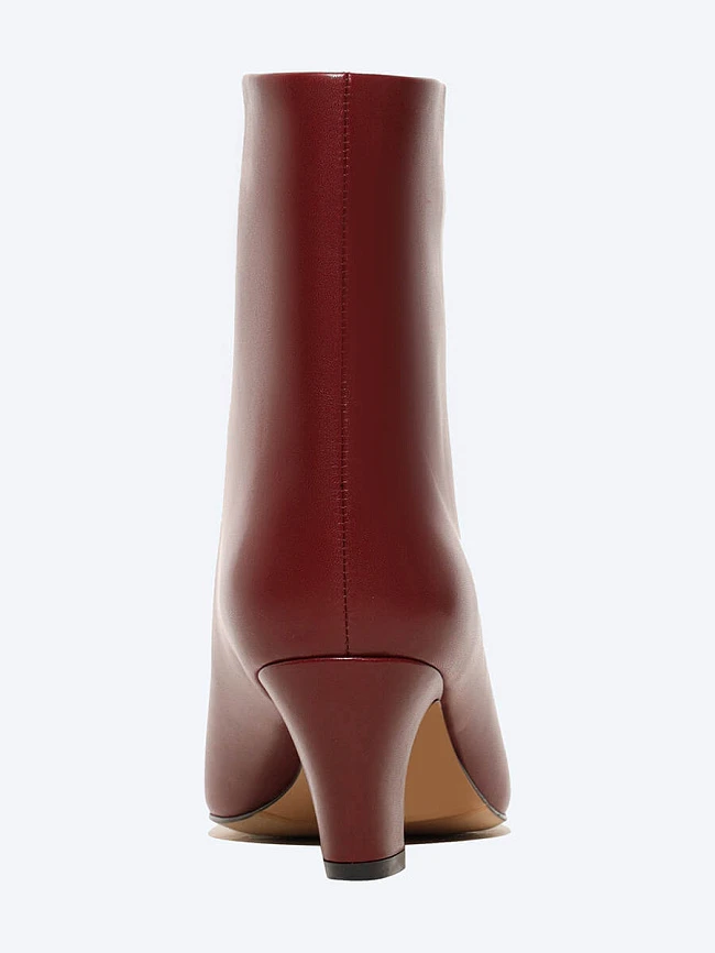 Полусапоги женские всесезонные, цвет бордовый, натуральная кожа 497220 | 1