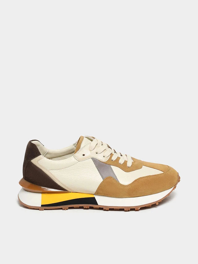 Кроссовки мужские демисезонные, цвет мультиколор, натуральная кожа/натуральный спилок M1781725 | 1