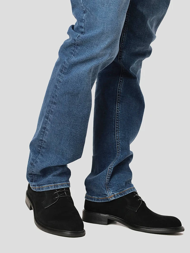 Полуботинки мужские всесезонные, цвет черный, натуральный велюр M1022146 | 7