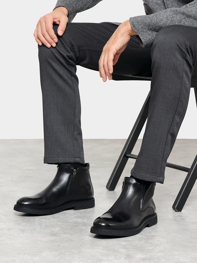 Ботинки мужские демисезонные, цвет черный, натуральная кожа M1782539 | 10