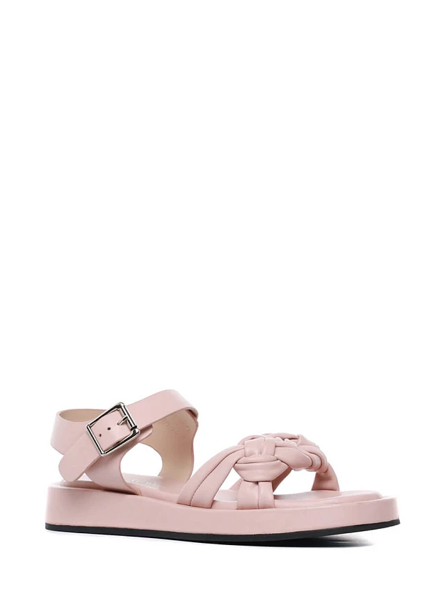 Сандалии 141717 женские цвет пудровый, натуральная кожа 141717          | 1