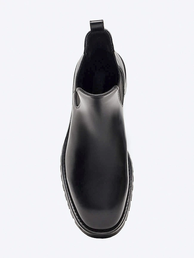 Ботинки мужские демисезонные, цвет черный, натуральная кожа M1022530 | 4