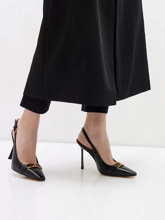 Туфли женские летние, цвет черный, натуральная кожа 1494426 | 6