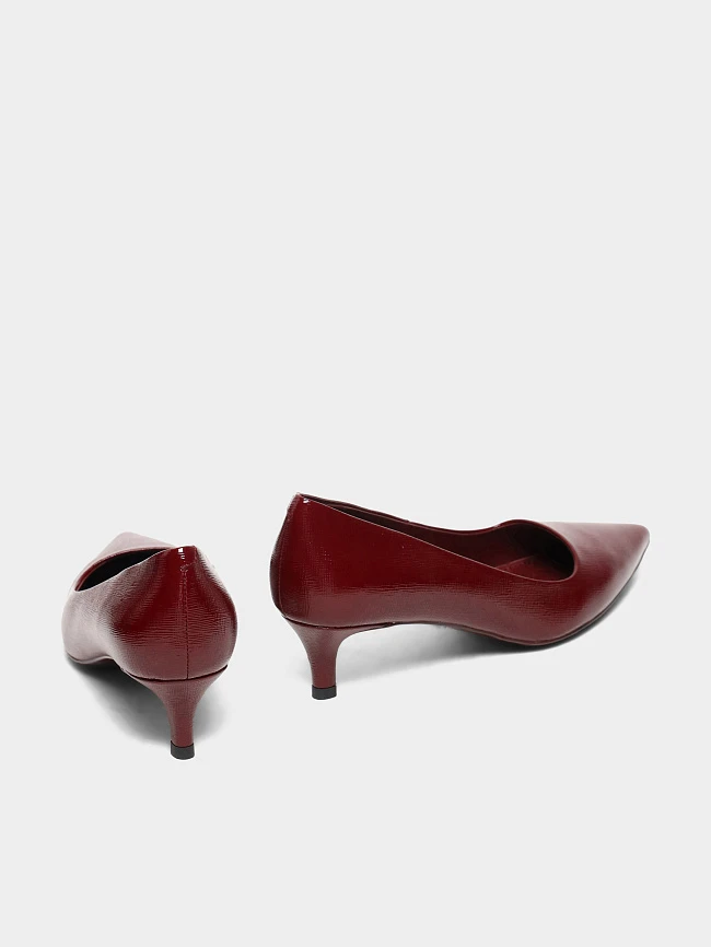 Туфли женские всесезонные, цвет бордовый, натуральная кожа 497007-2 | 3